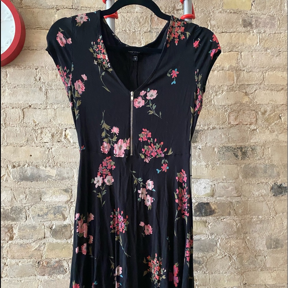 Express Black Floral Dress